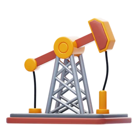 Oil Drilling Machine  3D Icon