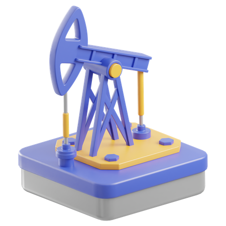 석유 드릴링 머신  3D Icon