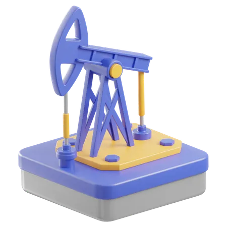 석유 드릴링 머신  3D Icon