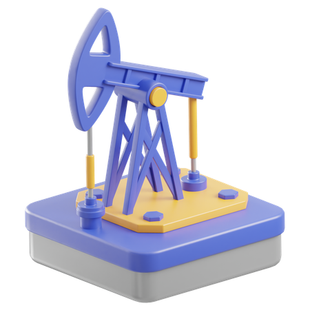 Oil Drilling Machine  3D Icon