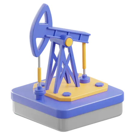 Oil Drilling Machine  3D Icon