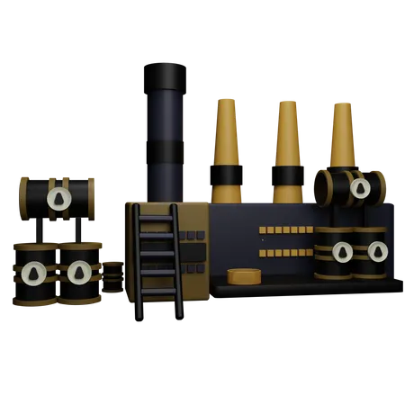 Oil Factory  3D Icon