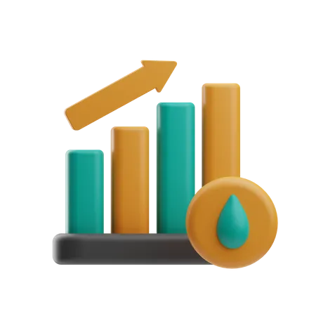 Oil Growth  3D Icon