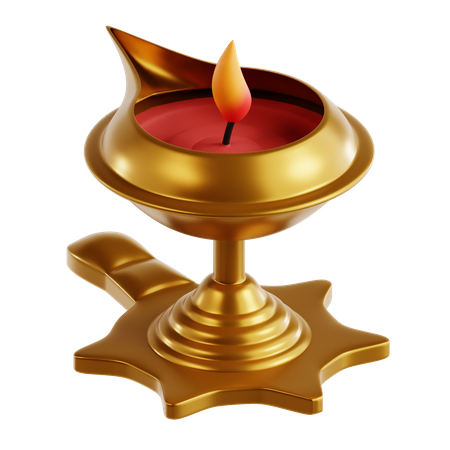 Oil Lamp  3D Icon