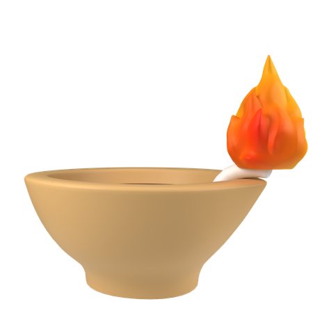 Oil Lamp  3D Icon