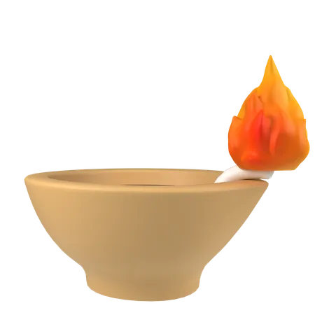 Oil Lamp  3D Icon