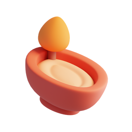 Oil Lamp  3D Icon