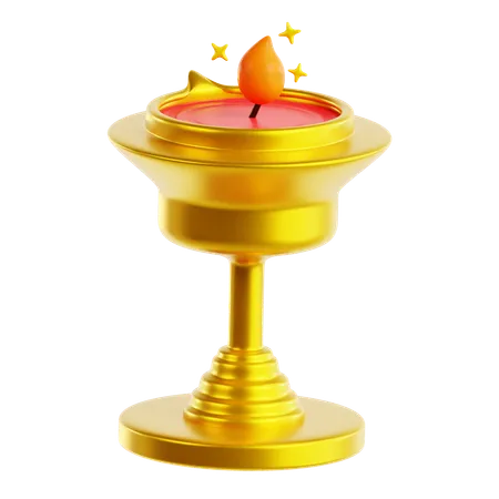 Oil Lamp  3D Icon