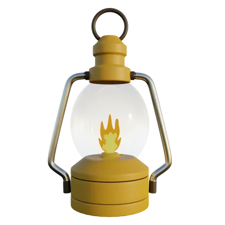 Oil Lamp 3D Icon