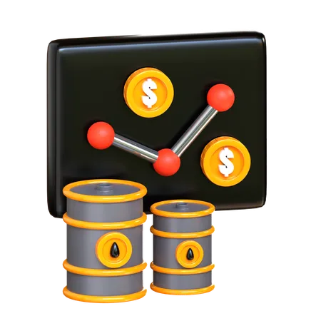 Oil Market 3 D Oil Industry Icon 3D Icon