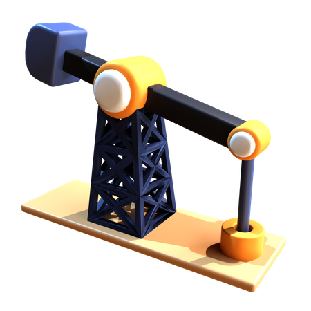 Oil Mine  3D Icon