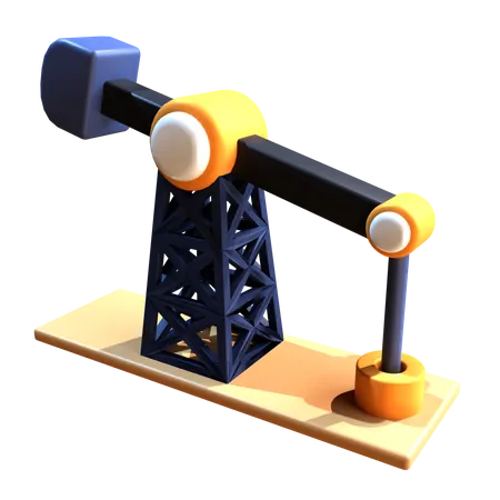 Oil Mine  3D Icon