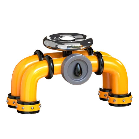 Oil Pipe  3D Icon