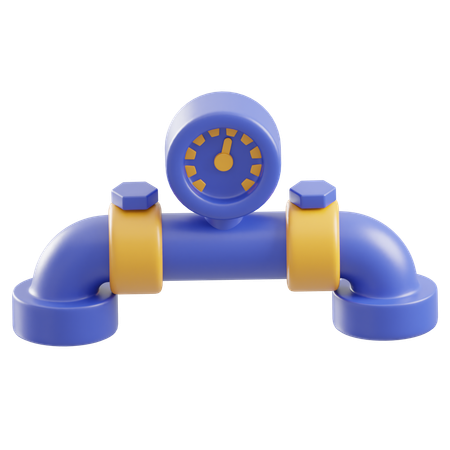 Oil Pipe  3D Icon