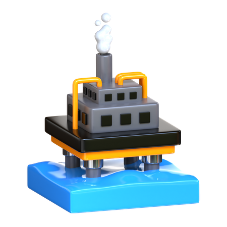 Oil Platform  3D Icon