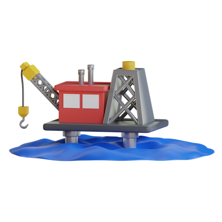 Oil Platform  3D Icon