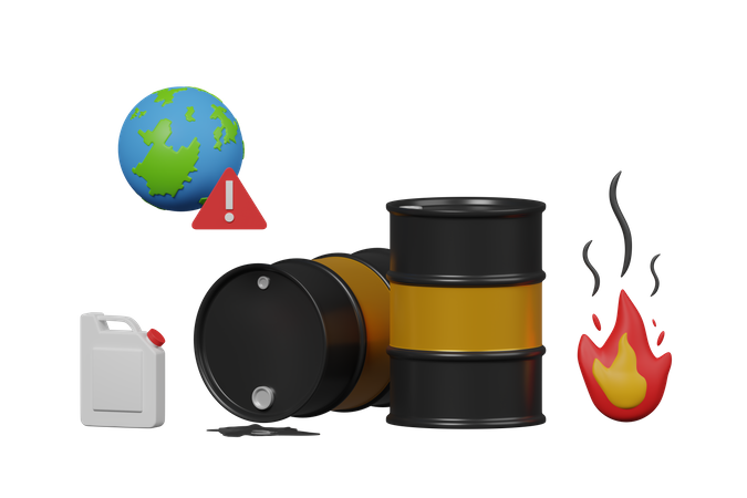 Oil Pollution  3D Icon