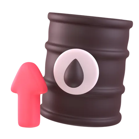 Oil Price Up  3D Icon