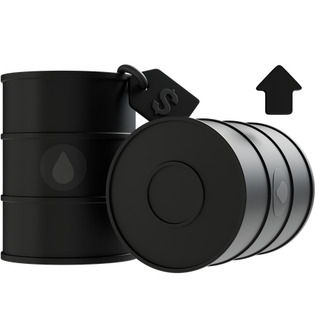 Oil Price Up  3D Icon