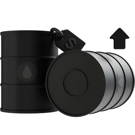 Oil Price Up  3D Icon