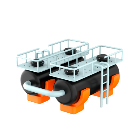 Oil Refinery  3D Icon