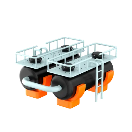 Oil Refinery  3D Icon