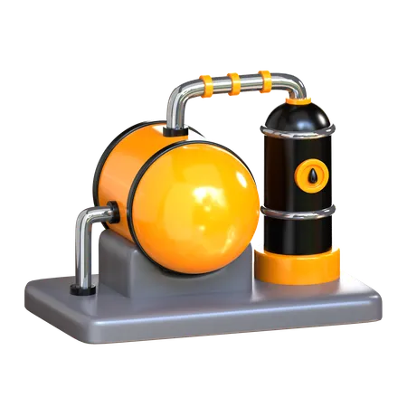 Oil Refinery  3D Icon