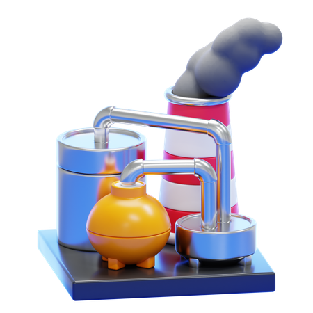 OIL REFINERY  3D Icon