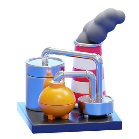 OIL REFINERY  3D Icon