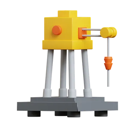 Oil Rig 3D Icon