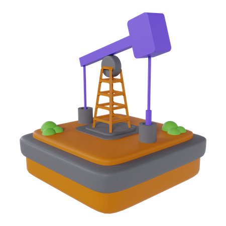 Oil Rig  3D Icon