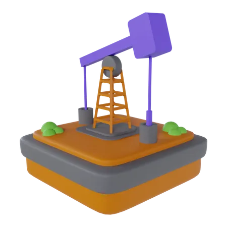 Oil Rig  3D Icon