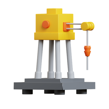Oil Rig  3D Icon