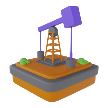 Oil Rig  3D Icon