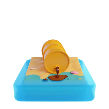 Oil Spill  3D Icon