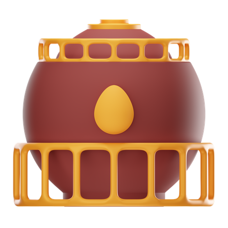 Oil Storage Tank  3D Icon