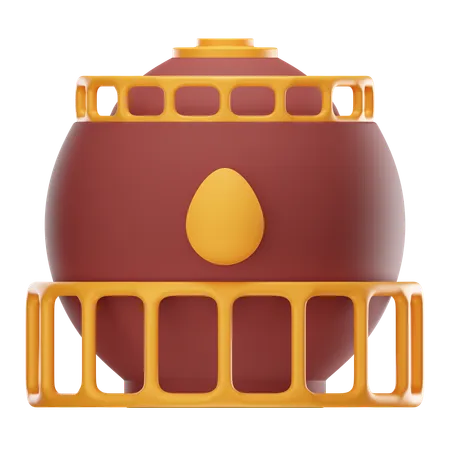 Oil Storage Tank  3D Icon