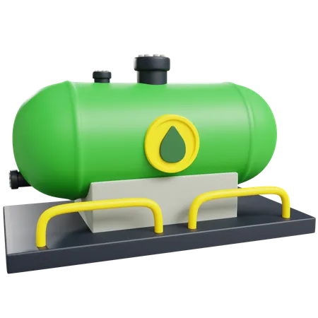 3 D Oil Tank With Isolated Background 3D Icon