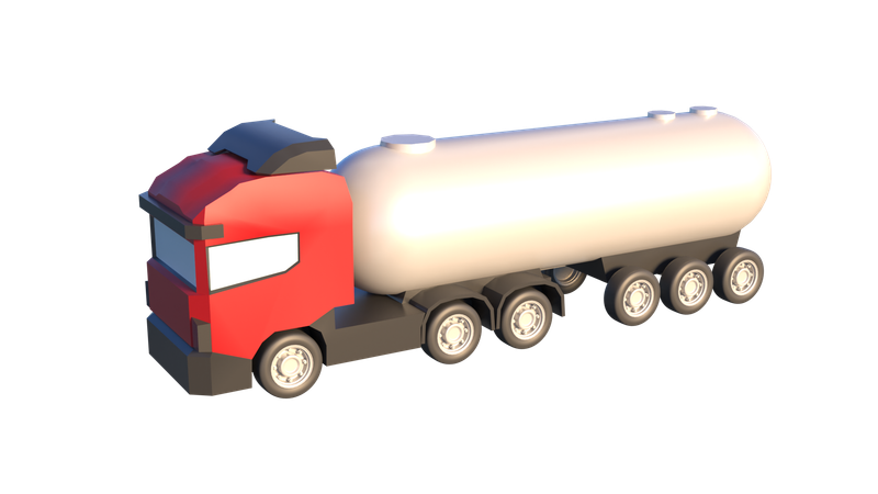 石油タンカートラック  3D Icon