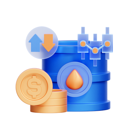 Oil Trading  3D Icon