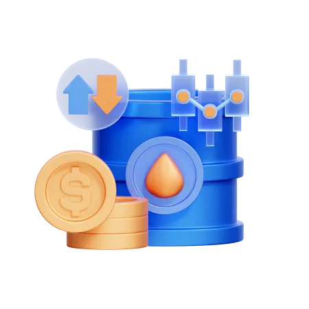 Oil Trading  3D Icon