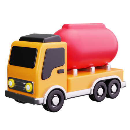 Oil Truck  3D Icon