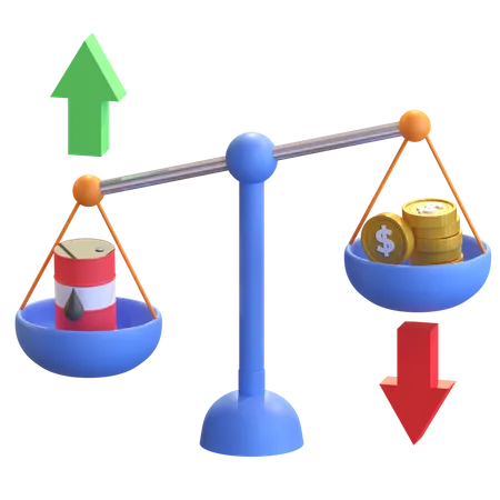 Oil Vs Dollar  3D Illustration