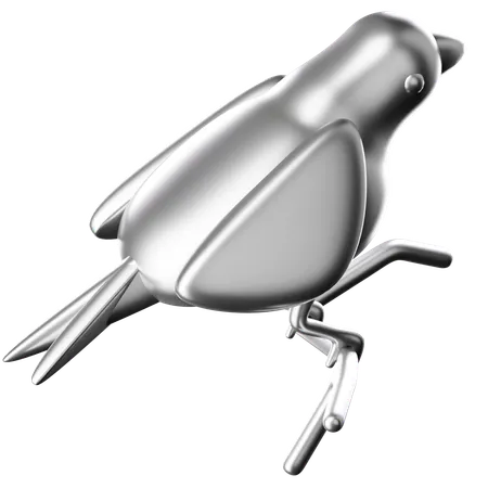 Oiseau d'argent  3D Icon