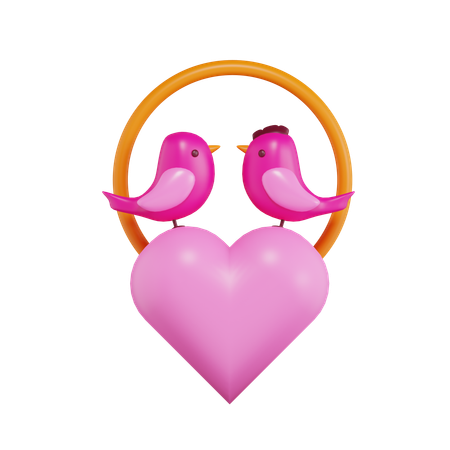 Oiseau d'amour  3D Icon