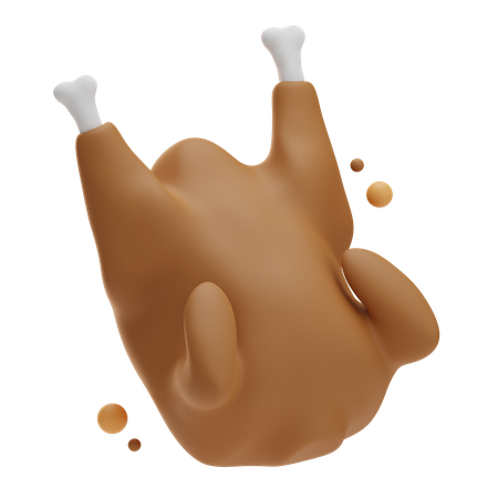 Oiseau de dinde grillé  3D Icon