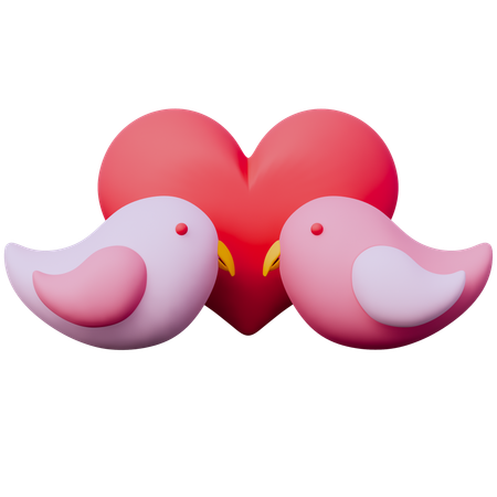 Oiseau de la Saint-Valentin  3D Icon