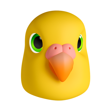 Oiseau jaune  3D Illustration