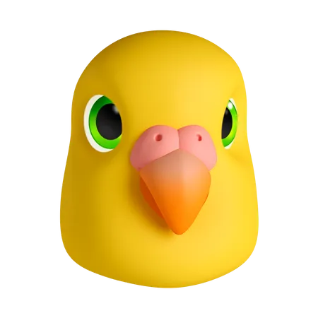 Oiseau jaune  3D Illustration