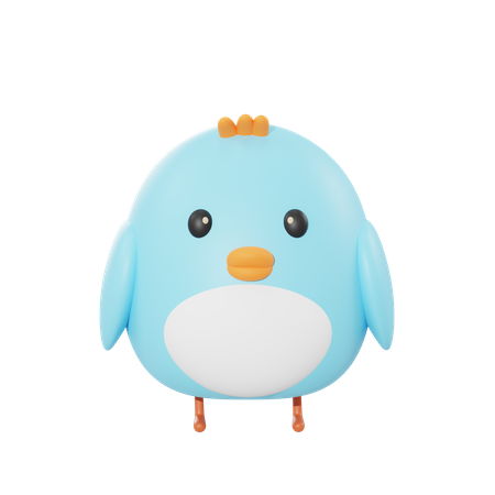 Oiseau mignon  3D Illustration